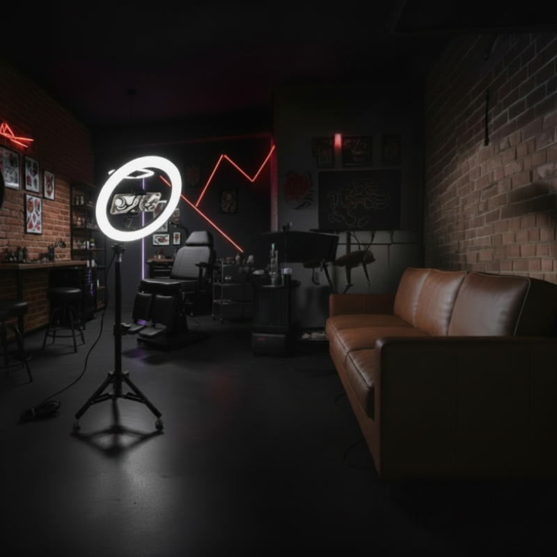 Led lampa 26 cm se stativem 4